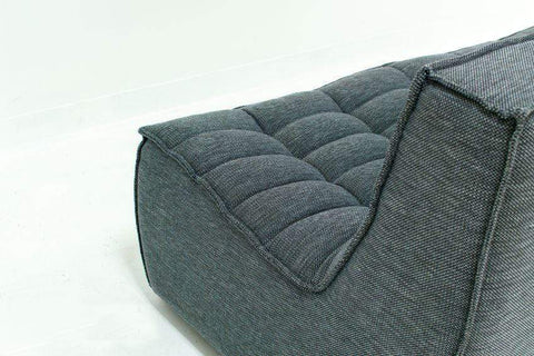 Floor Model Scoop Corner Seat - Grey/Blue