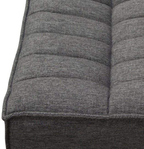 Scoop Square Ottoman - Charcoal