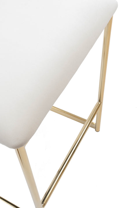 Aiden Gold & Cream Velvet Counter Height Stool