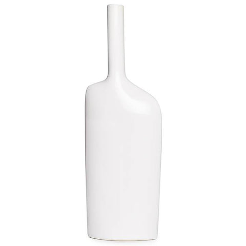 vendor-unknown Home Accents Alba Long Neck Tall Vase white (5349672911001)