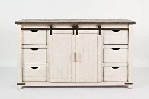 vendor-unknown Kitchen & Dining Madison County  60'' Barn Door  Server white (5349686050969)