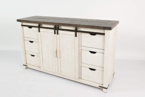 vendor-unknown Kitchen & Dining Madison County  60'' Barn Door  Server white (5349686050969)