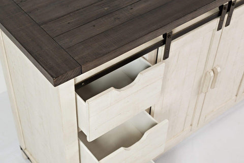 vendor-unknown Kitchen & Dining Madison County  60'' Barn Door  Server white (5349686050969)