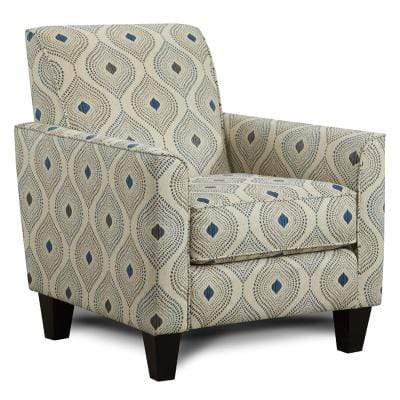 Blue print accent discount chair