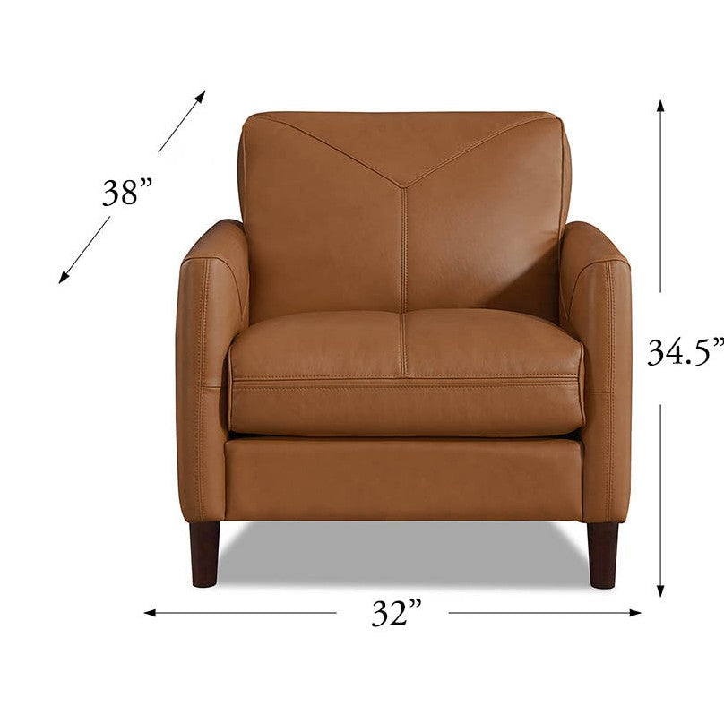 Glenwood Genuine Leather Accent Chair