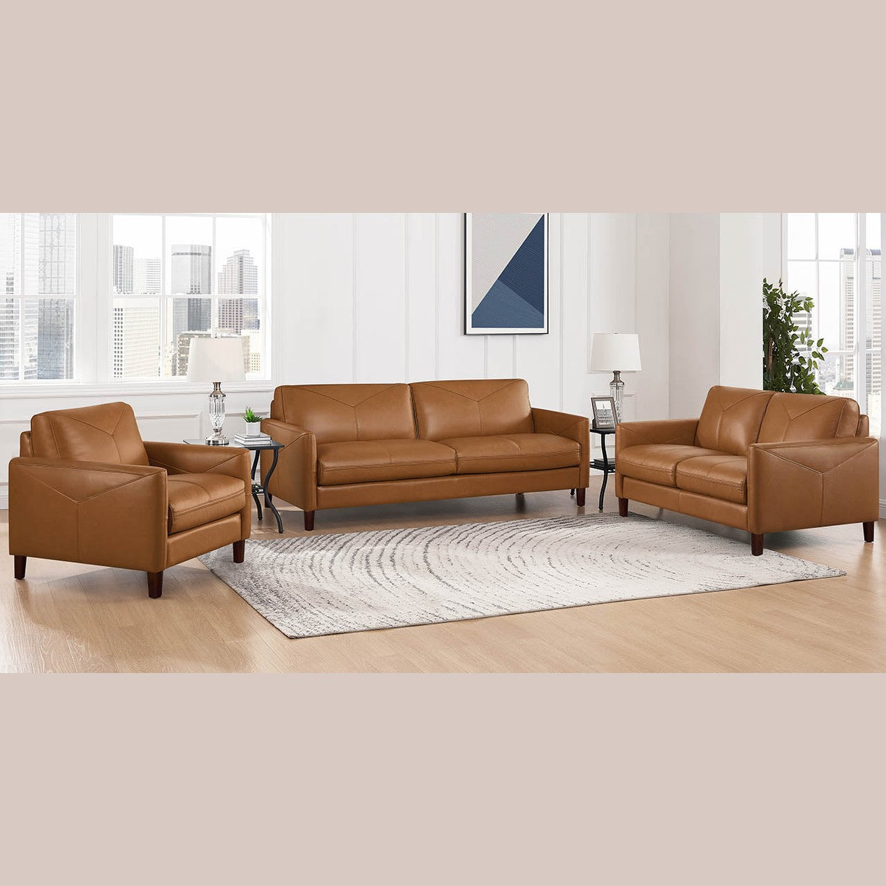 Glenwood Genuine Leather Sofa