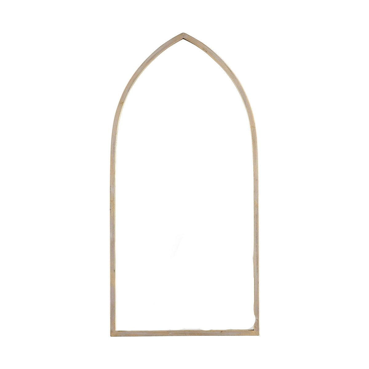 Giovanna Gold Metal Frame Pointed Arch Vanity Mirror