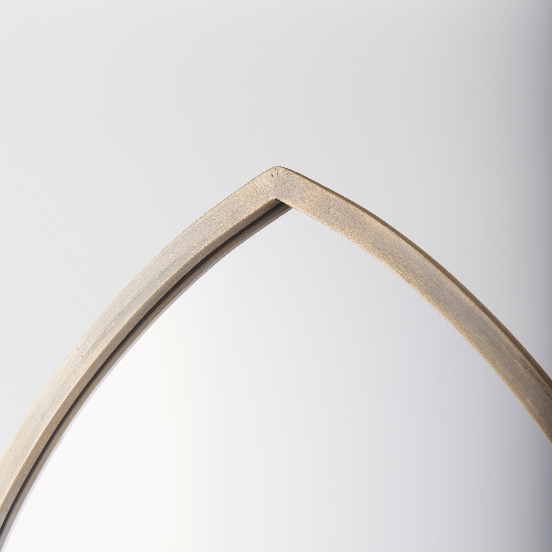Giovanna Gold Metal Frame Pointed Arch Vanity Mirror