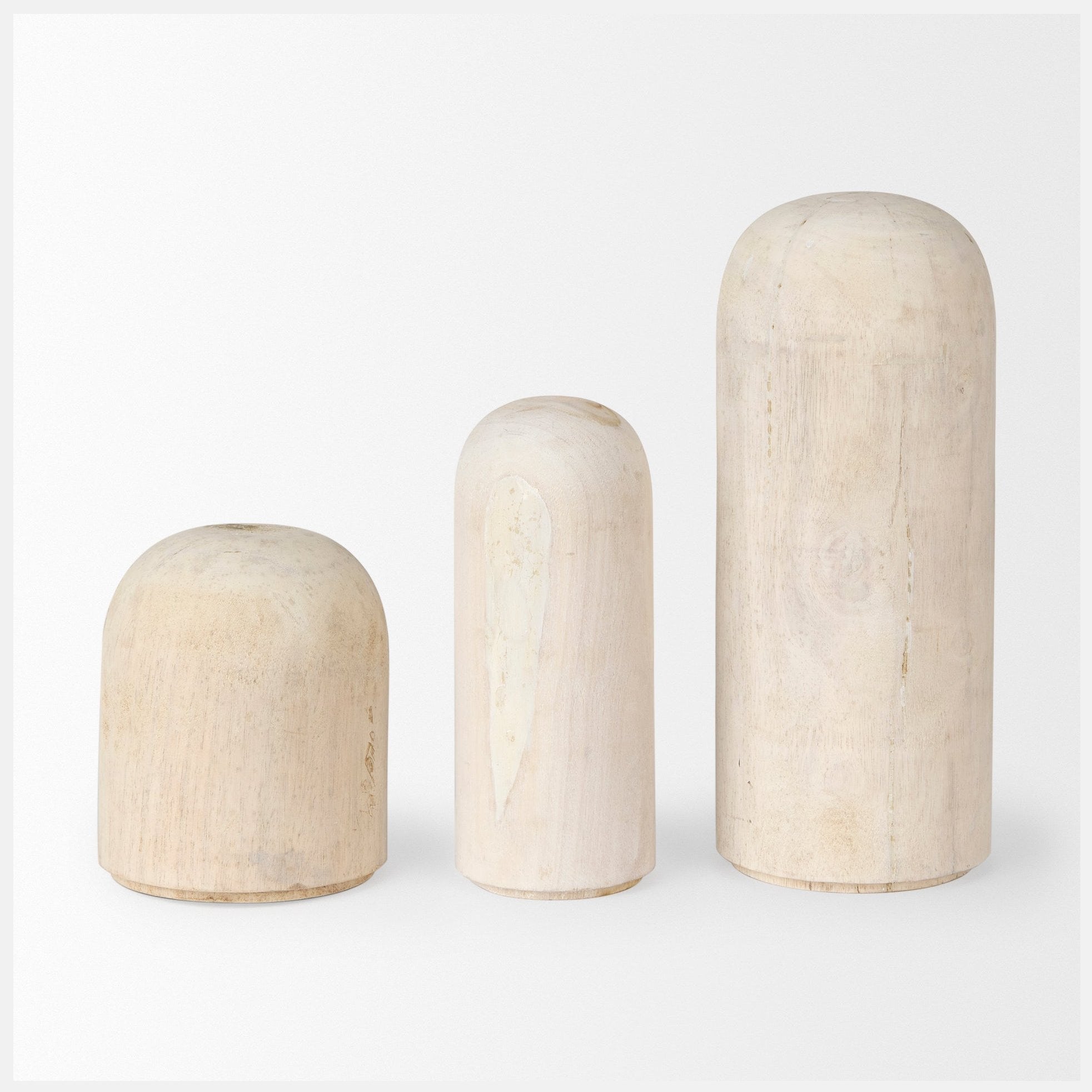 Knox White Wash Wood Decorative Object