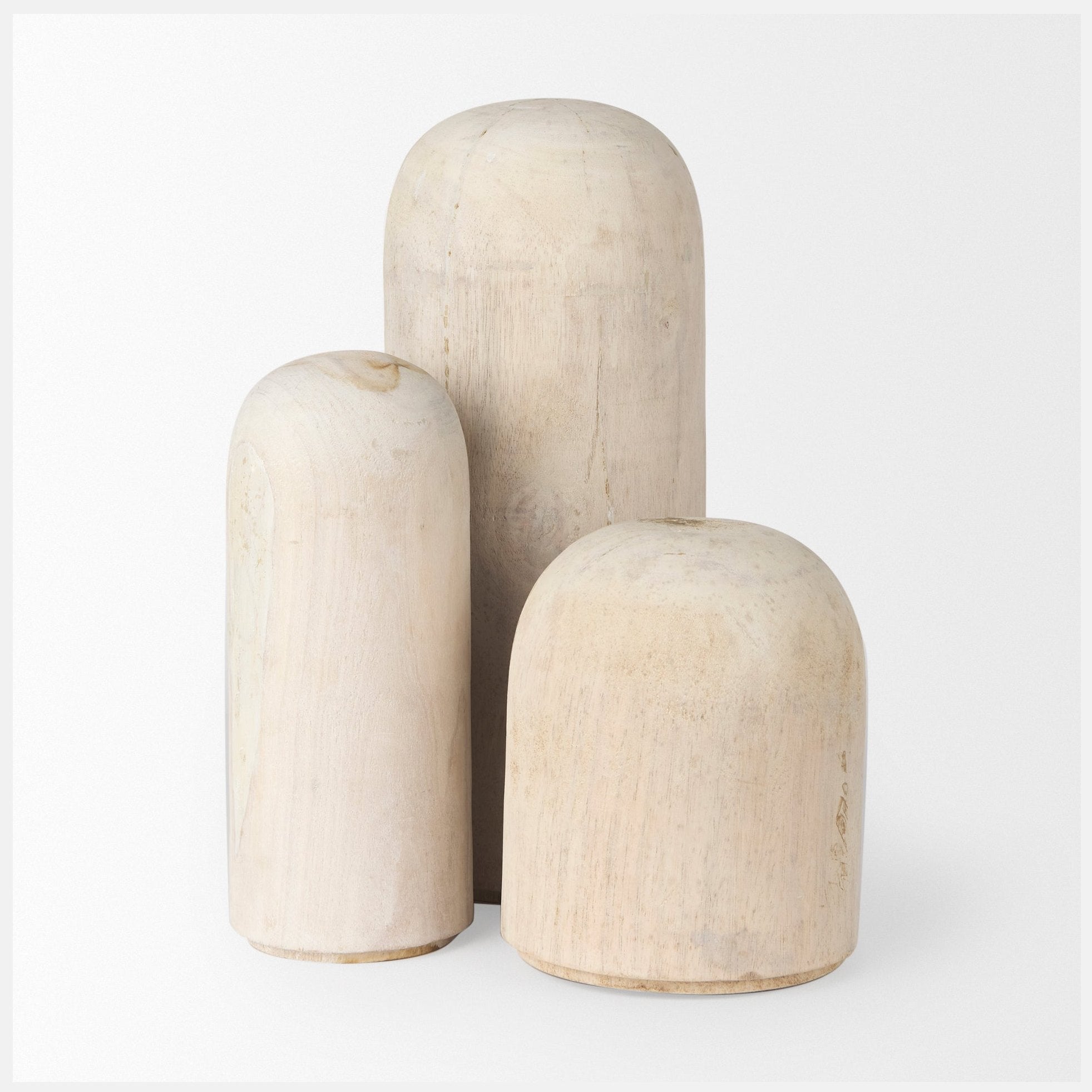 Knox White Wash Wood Decorative Object