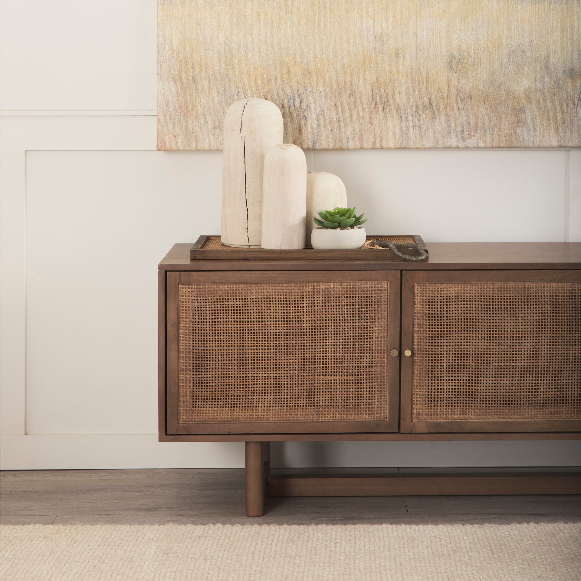 Knox White Wash Wood Decorative Object