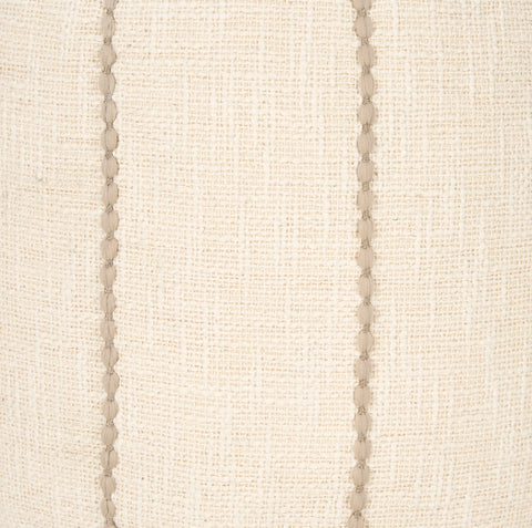 Sachi Beige w/ Stitching Pouf