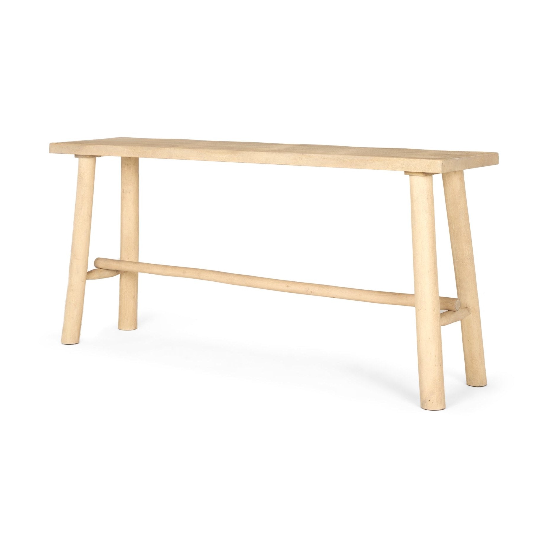 Sekou Light Brown Wooden Craftsman Console Table