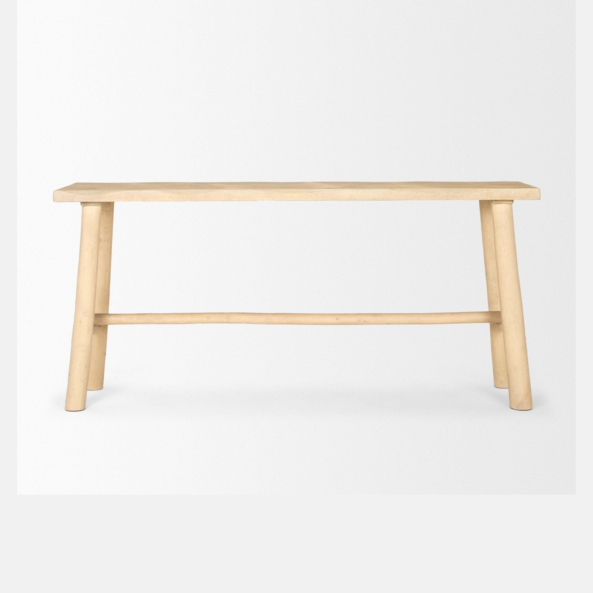 Sekou Light Brown Wooden Craftsman Console Table