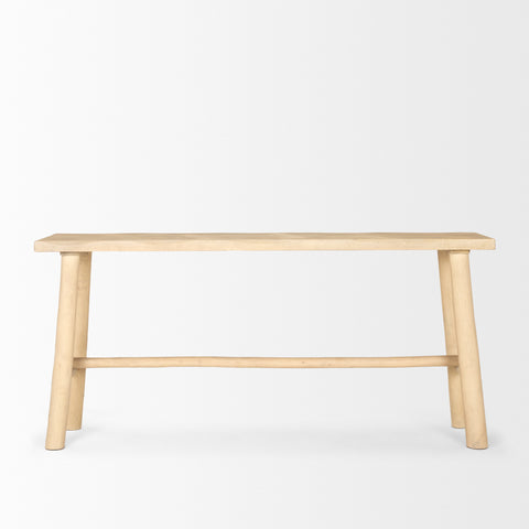 Sekou Light Brown Wooden Craftsman Console Table