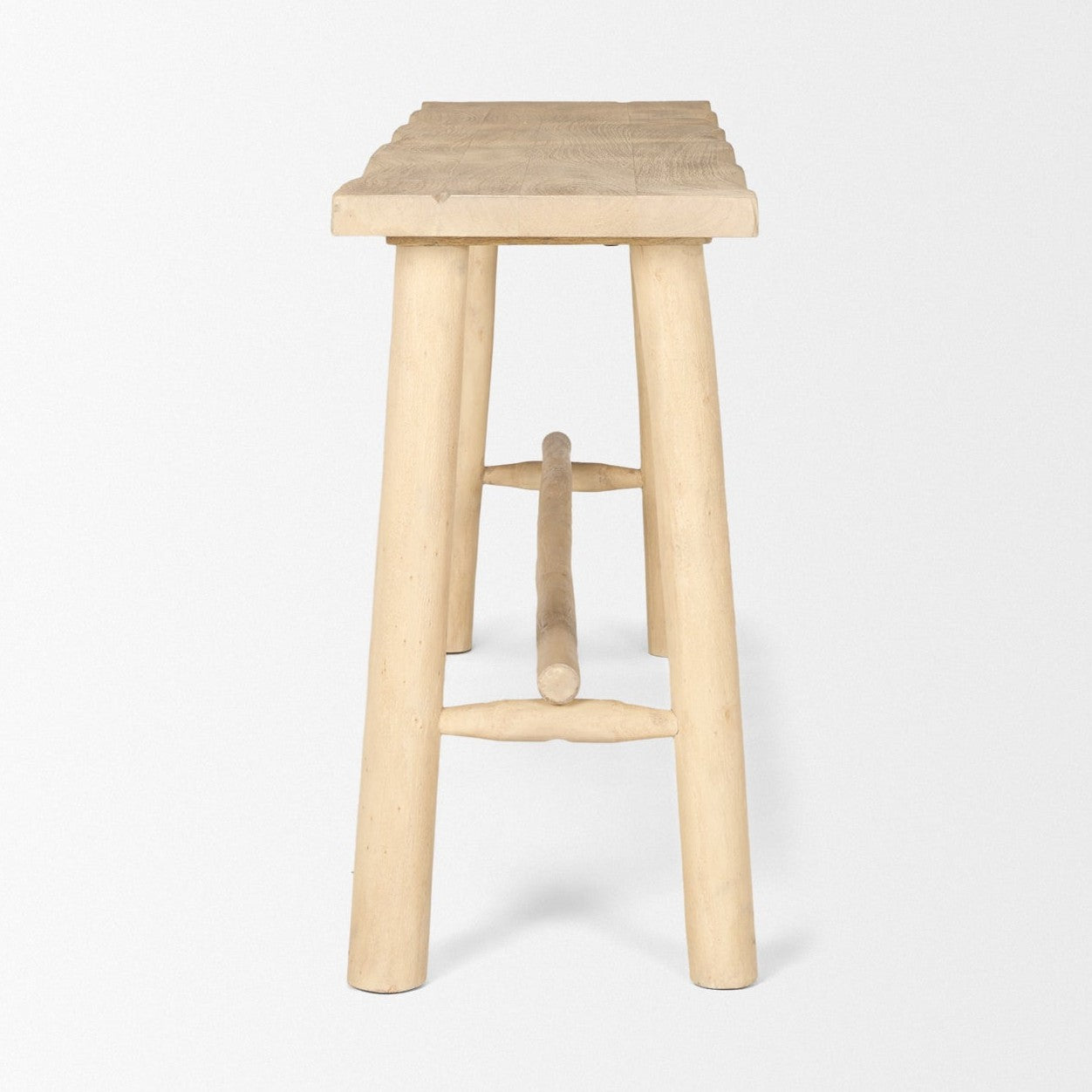 Sekou Light Brown Wooden Craftsman Console Table