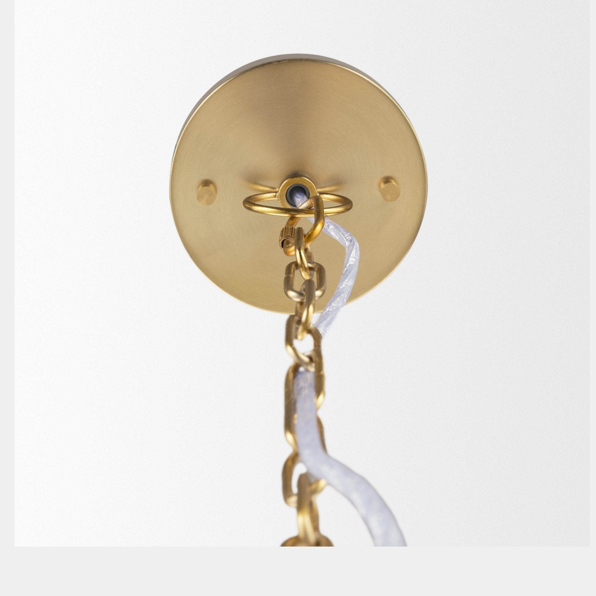 Saliha Cane w/ Brass Metal Pendant Light