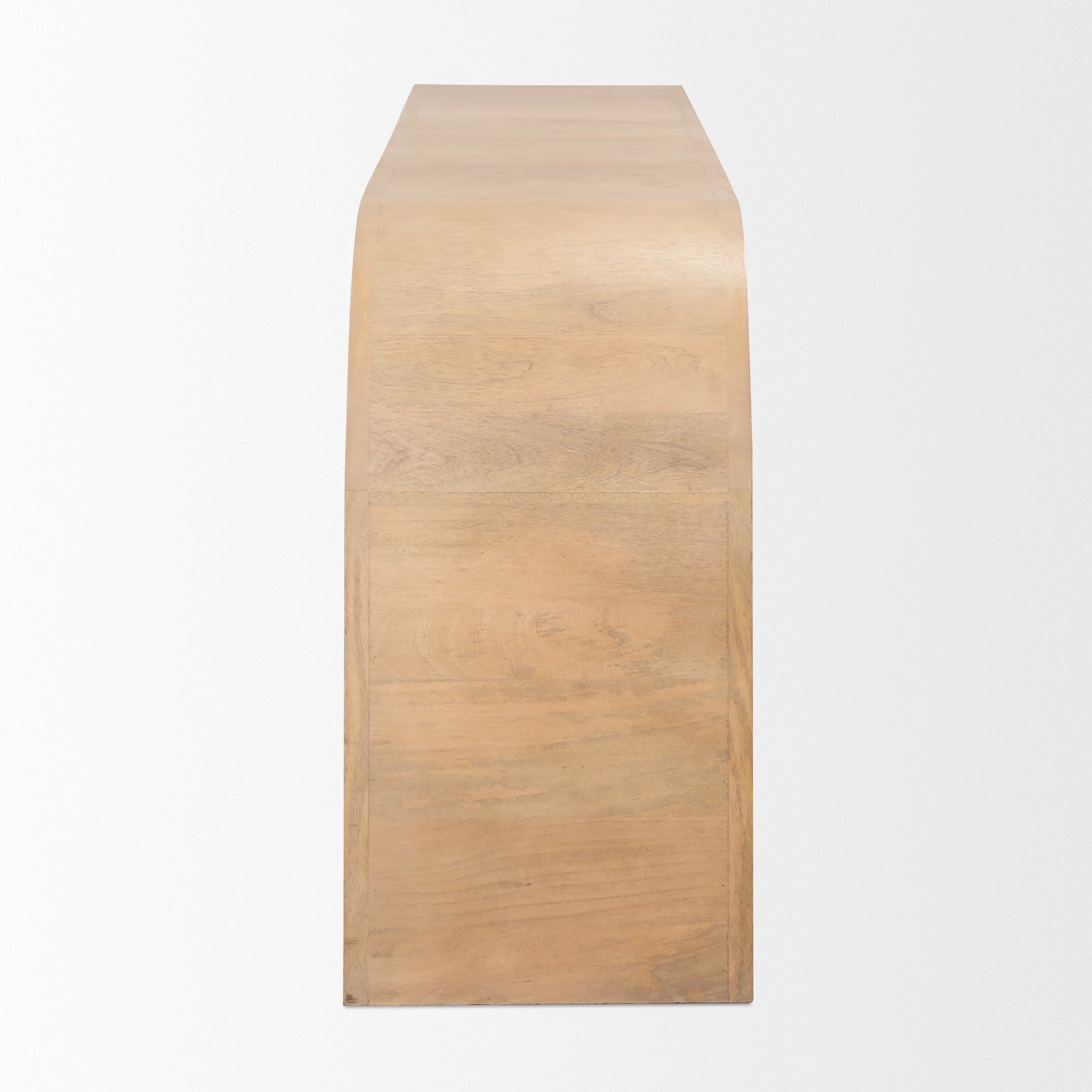 Sorina 72" Solid Mango Wood Sideboard with Reverse Fluted Doors