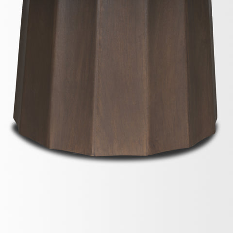 Swanson 60" Light Brown Wood Round Pedestal Dining Table