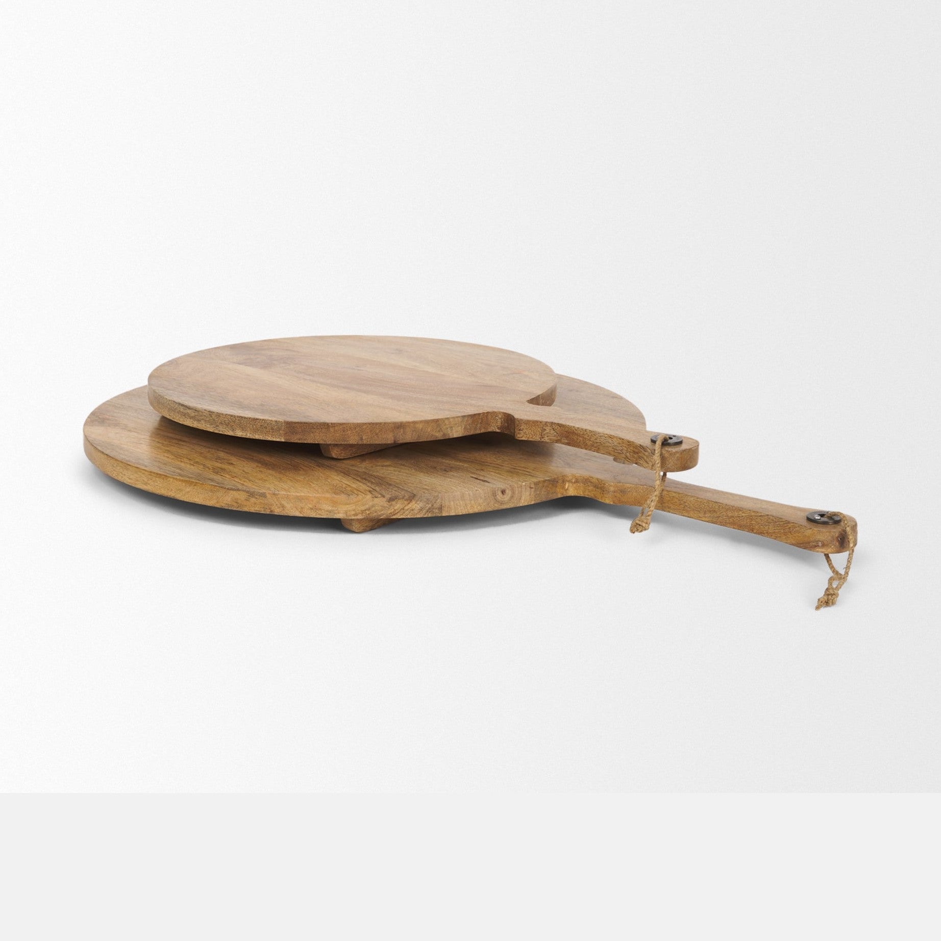 Karana Natural Solid Wood Round Serving Boards