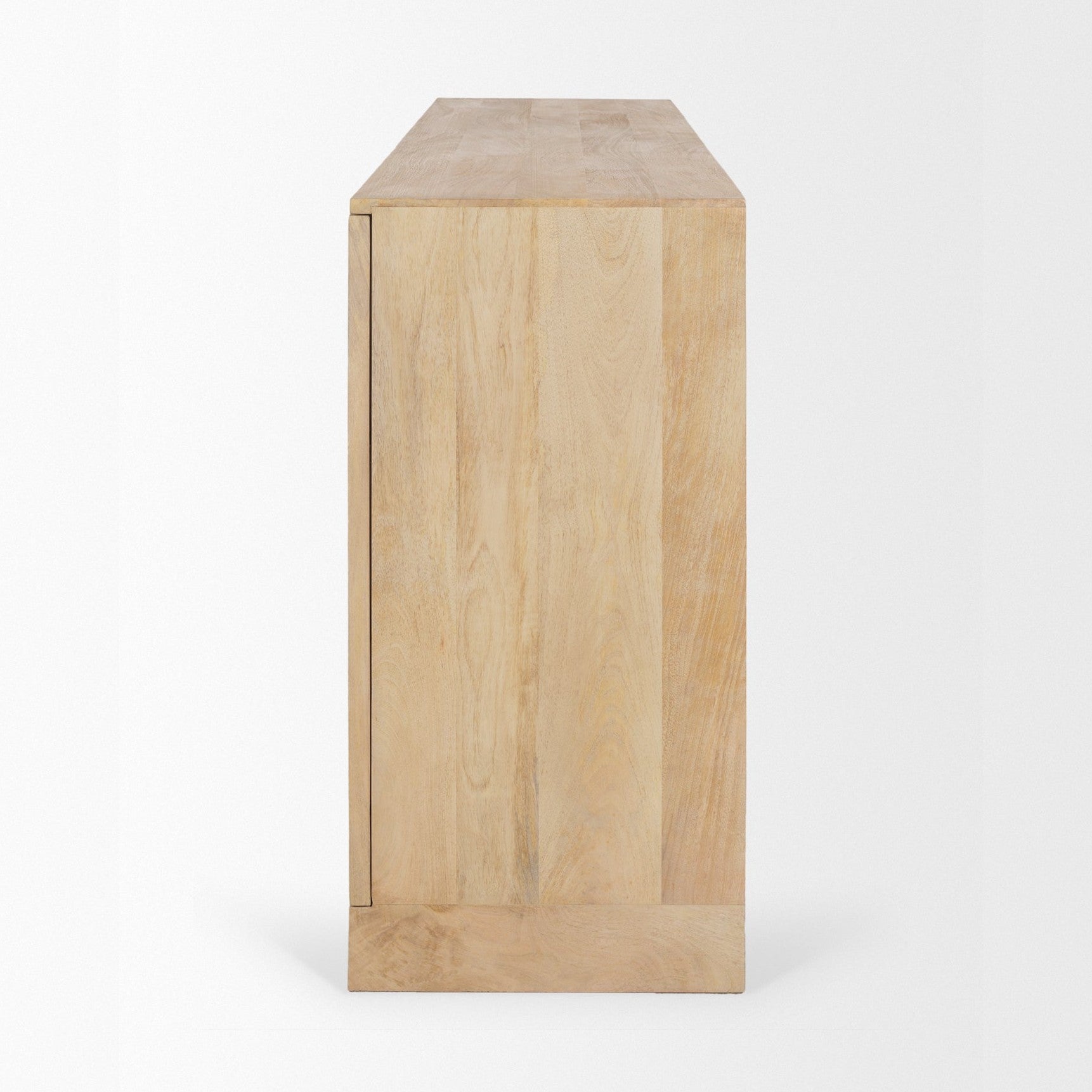 Suri Light Brown Wood w/ Glass Doors Sideboard