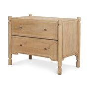 Phil Light Brown Wood 2 Drawer Accent Cabinet