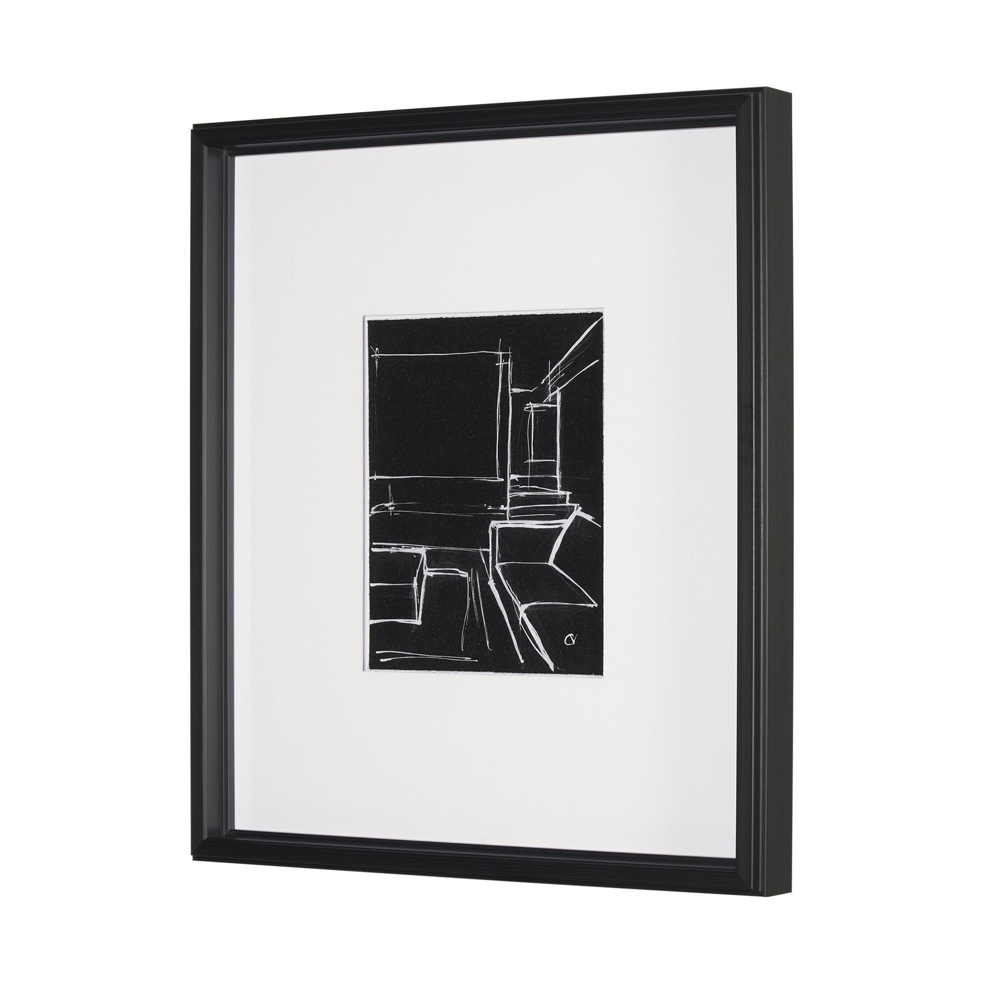 Interior Sketch by Mercana Studio a  Framed Art Print