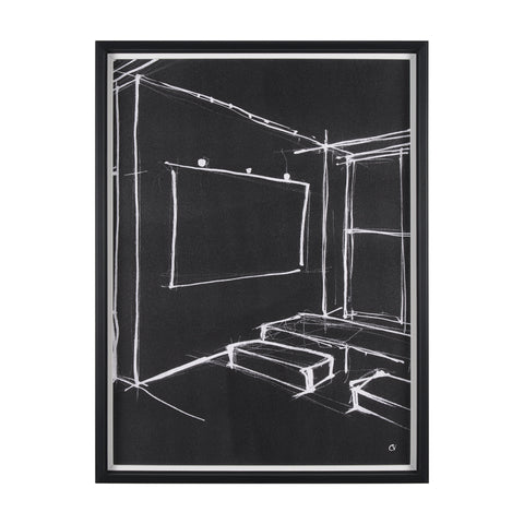 Interior Sketch by Mercana Studio a  Framed Art Print