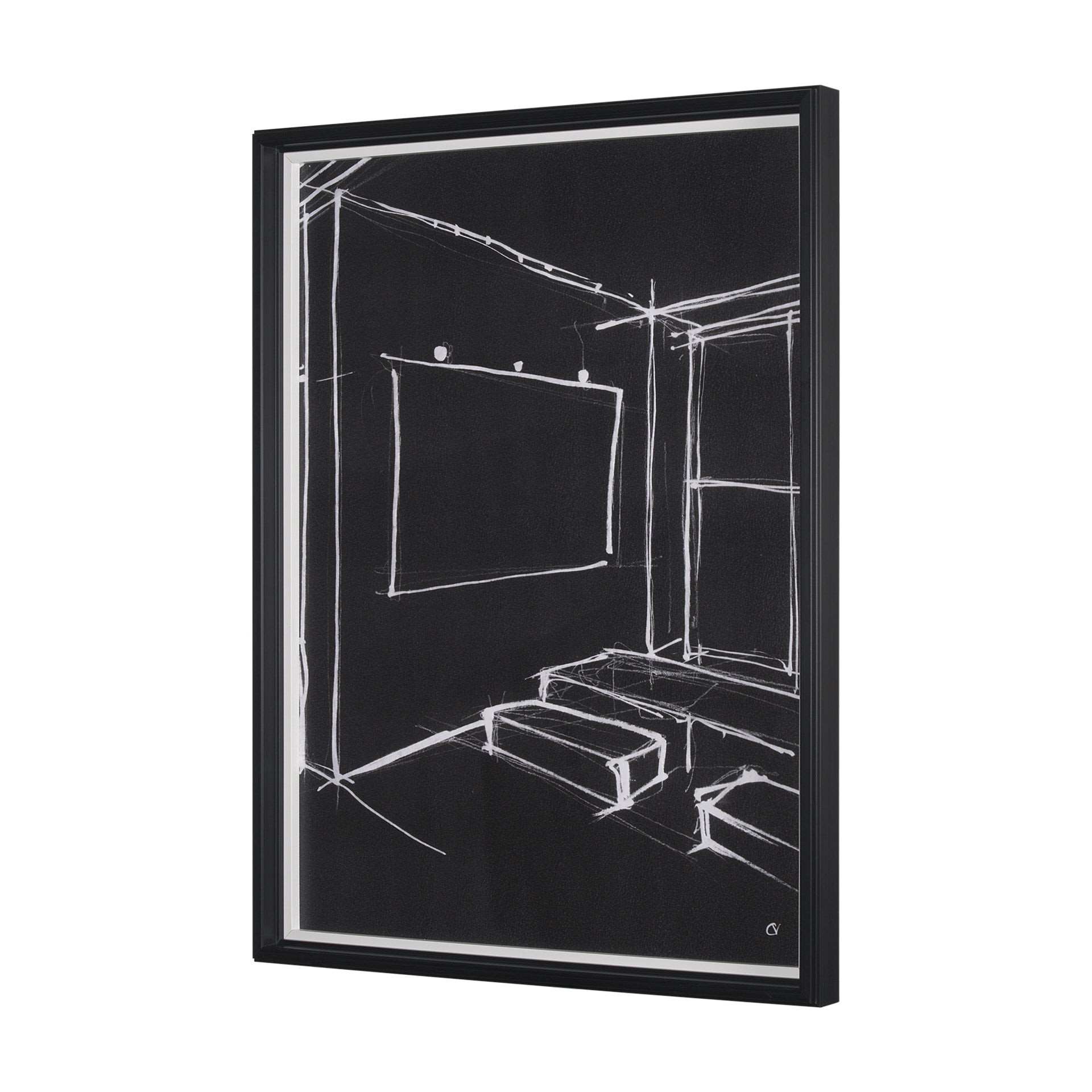 Interior Sketch by Mercana Studio a  Framed Art Print