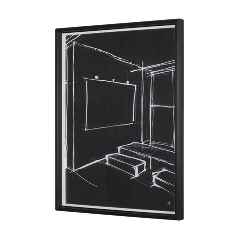 Interior Sketch by Mercana Studio a  Framed Art Print
