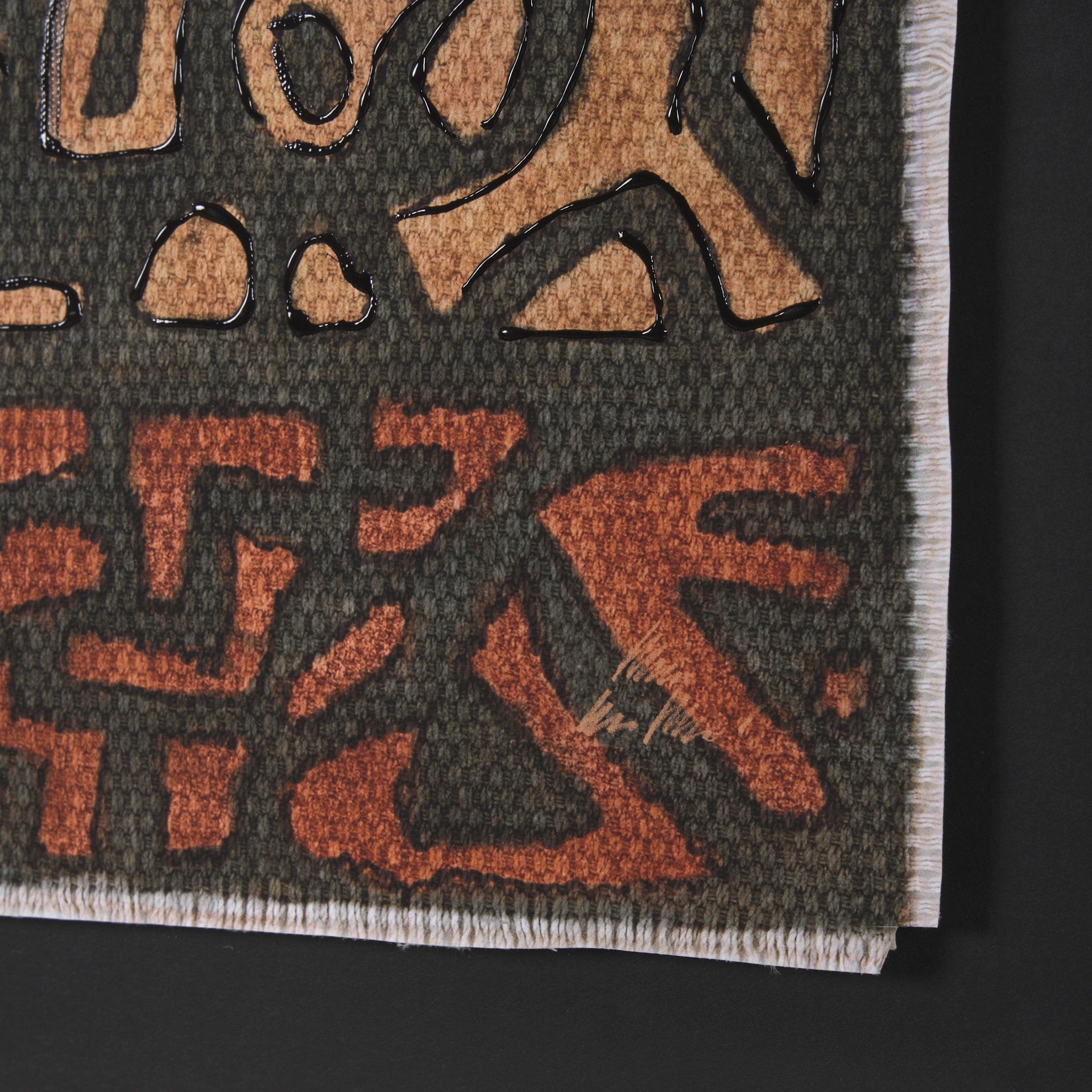 Mud Cloth Tapestry Framed Art Print