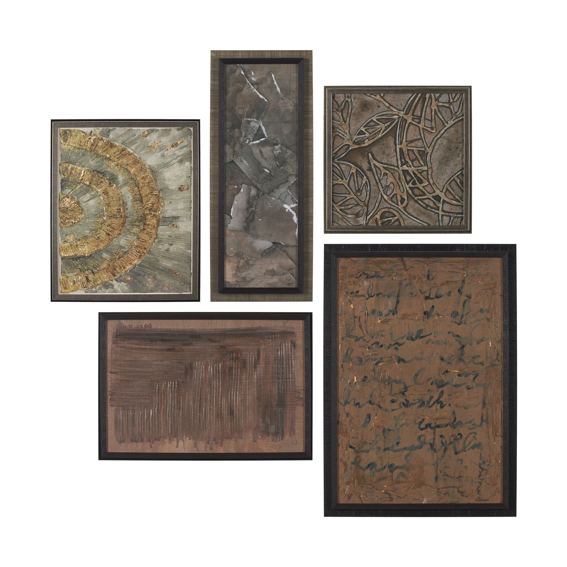 Ing (Set of 5) by Mercana Studio a Hand Embellished Framed Art Print