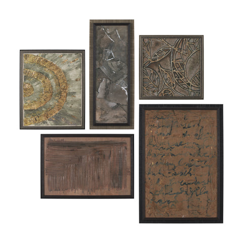 Ing (Set of 5) by Mercana Studio a Hand Embellished Framed Art Print