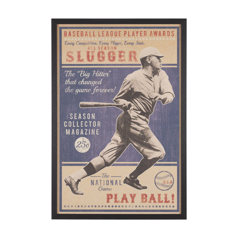 Play Ball by The Vintage Collection Framed Art Print