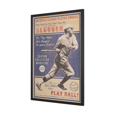Play Ball by The Vintage Collection Framed Art Print