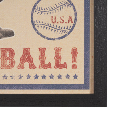 Play Ball by The Vintage Collection Framed Art Print