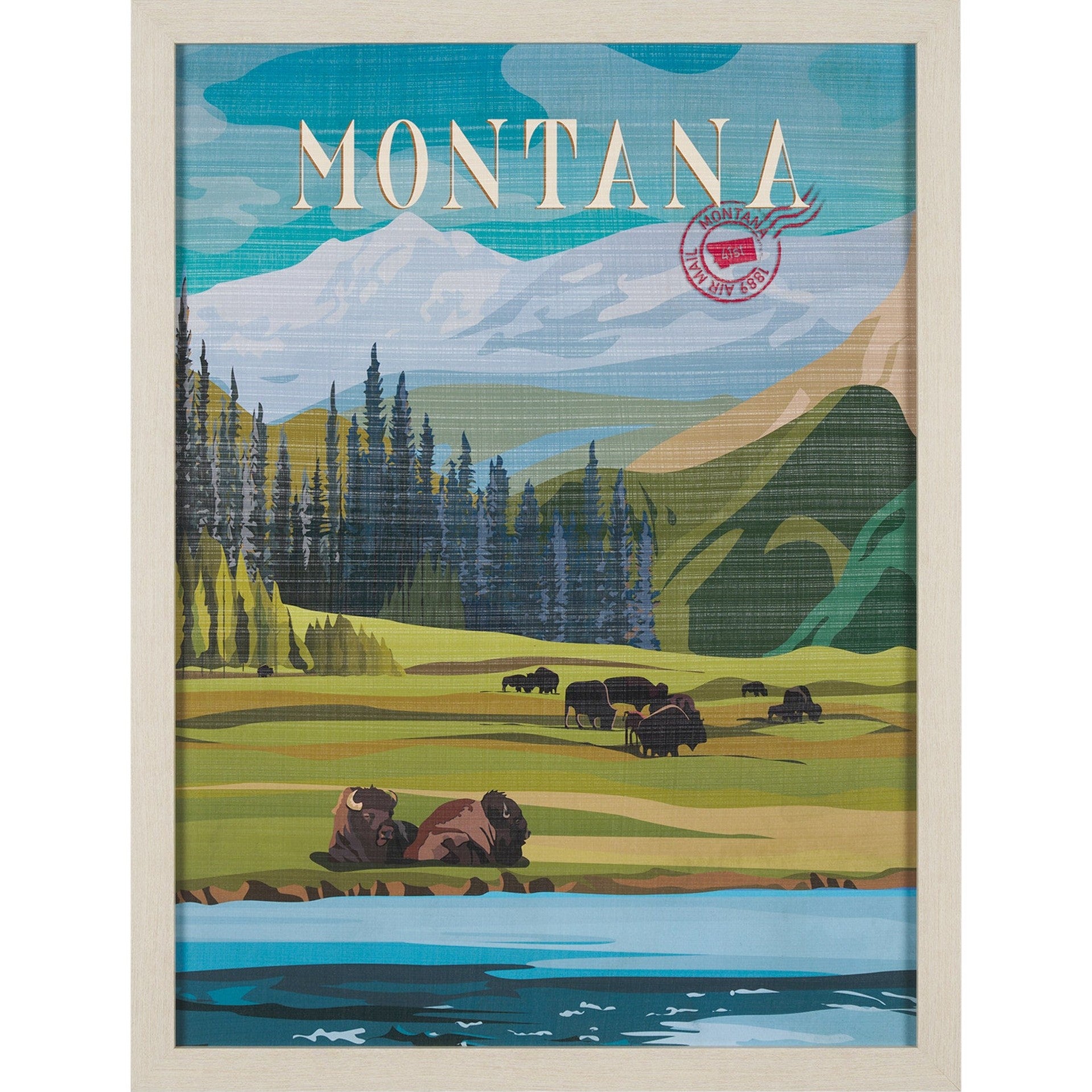 Montana Go USA by Mercana Studio Decograph Framed Art Print