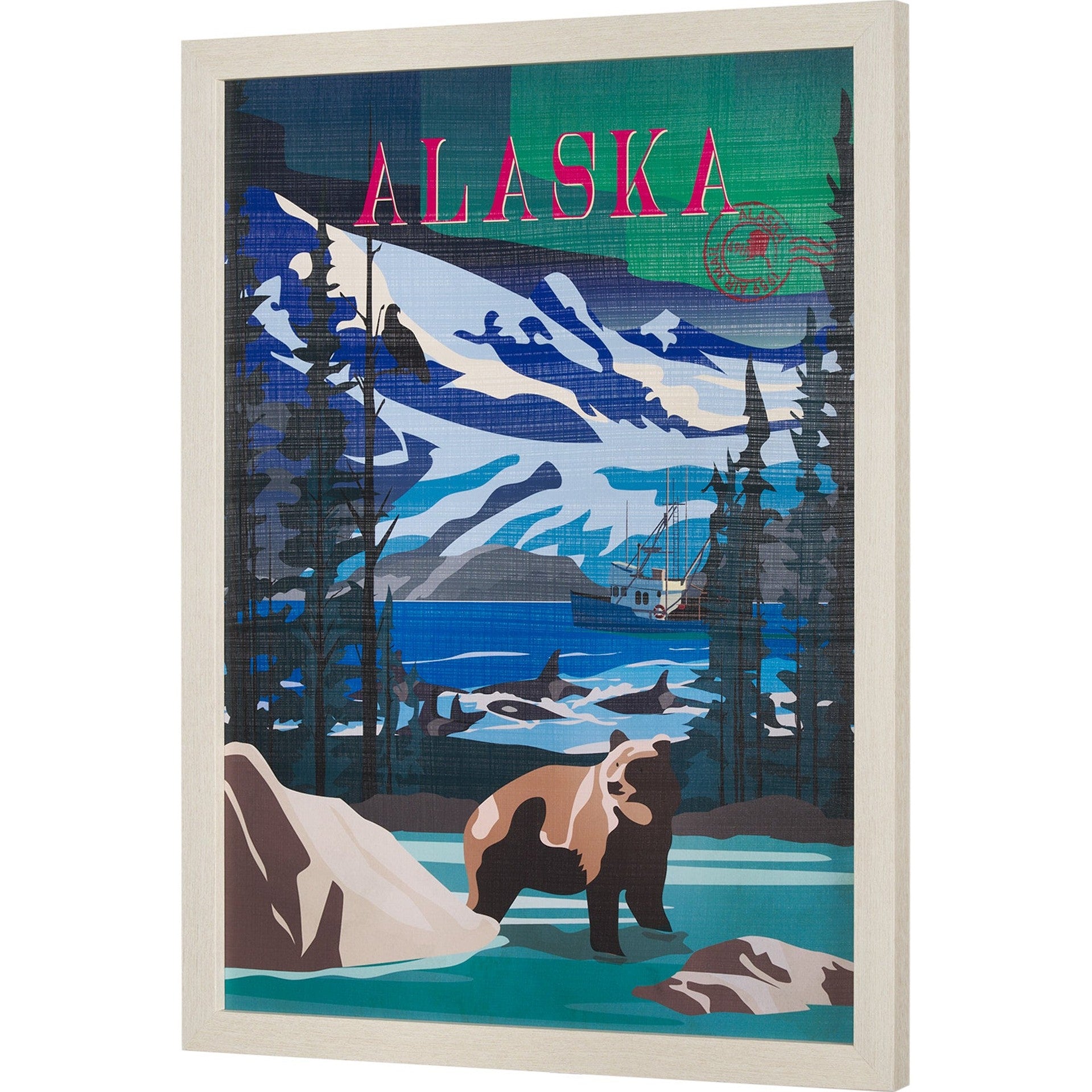 Alaska Go USA by Mercana Studio Decograph Framed Art Print