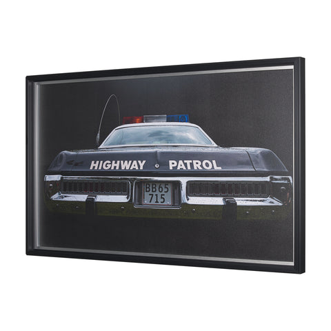 Highway Patrol II by Roland Weber a Hand Embellished Framed Photo Art