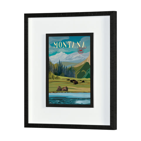 Montana Go USA by Mercana Studio Decograph Framed Art Print