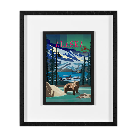 Alaska Go USA by Mercana Studio Decograph Framed Art Print
