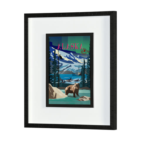 Alaska Go USA by Mercana Studio Decograph Framed Art Print