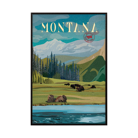 Montana Go USA by Mercana Studio Decograph Framed Art Print