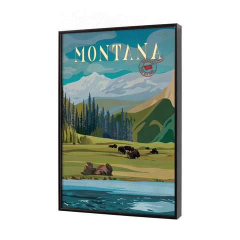Montana Go USA by Mercana Studio Decograph Framed Art Print