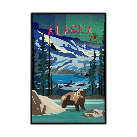 Alaska Go USA by Mercana Studio Decograph Framed Art Print