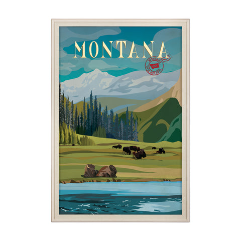 Montana Go USA by Mercana Studio Decograph Framed Art Print