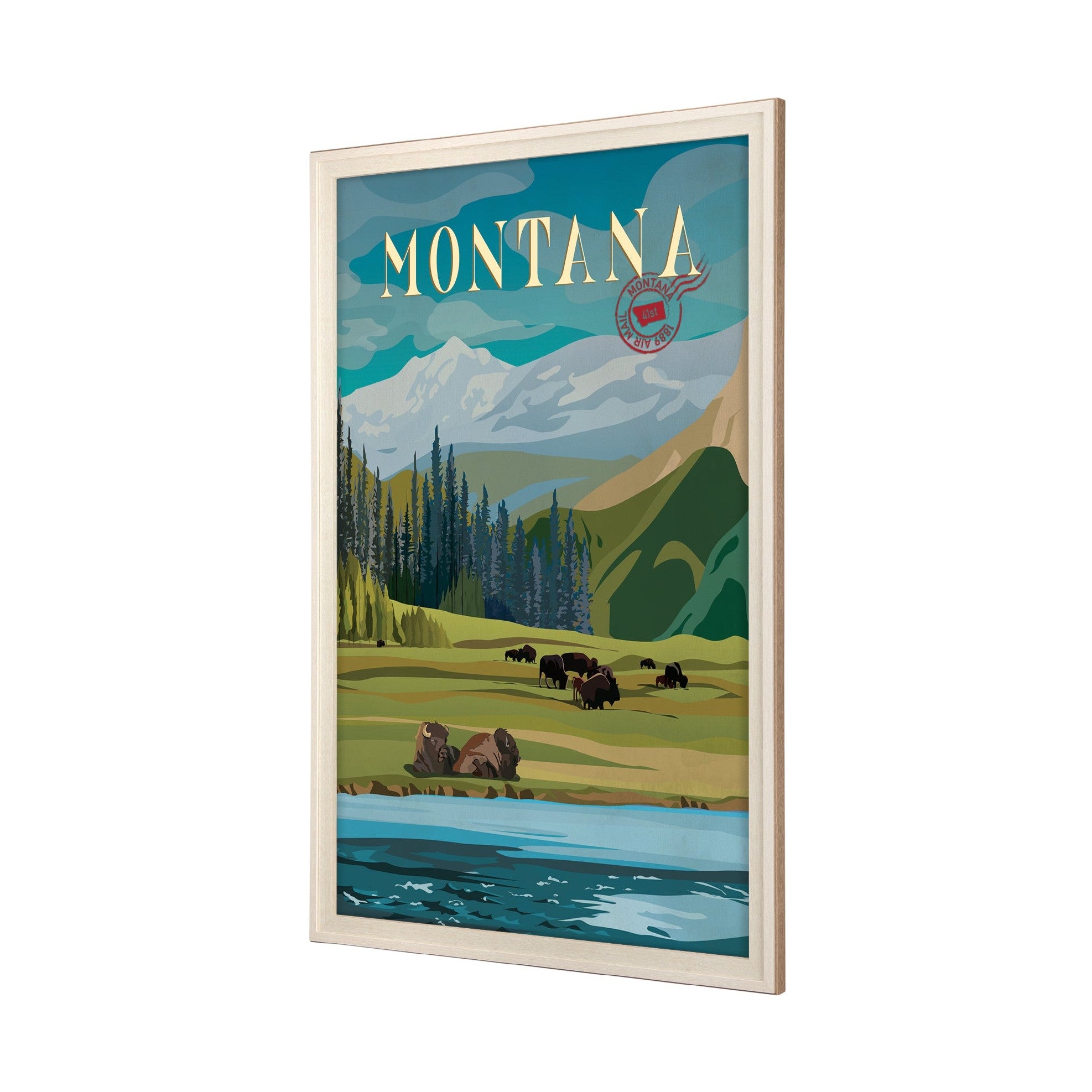Montana Go USA by Mercana Studio Decograph Framed Art Print