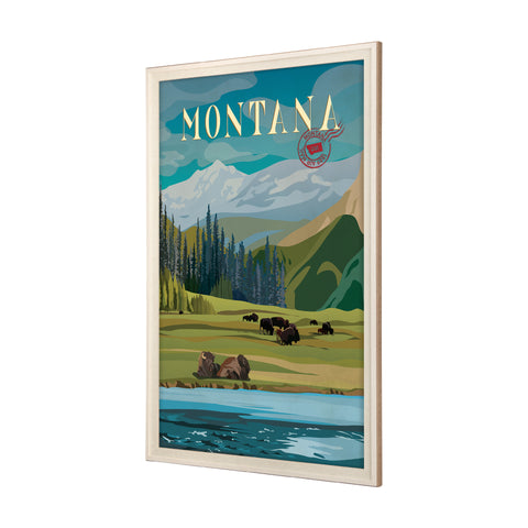 Montana Go USA by Mercana Studio Decograph Framed Art Print