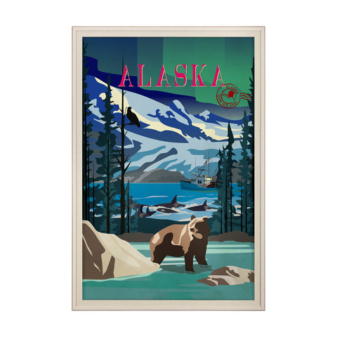 Alaska Go USA by Mercana Studio Decograph Framed Art Print