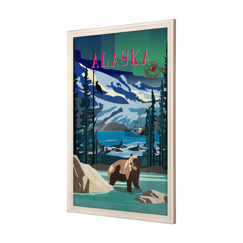Alaska Go USA by Mercana Studio Decograph Framed Art Print